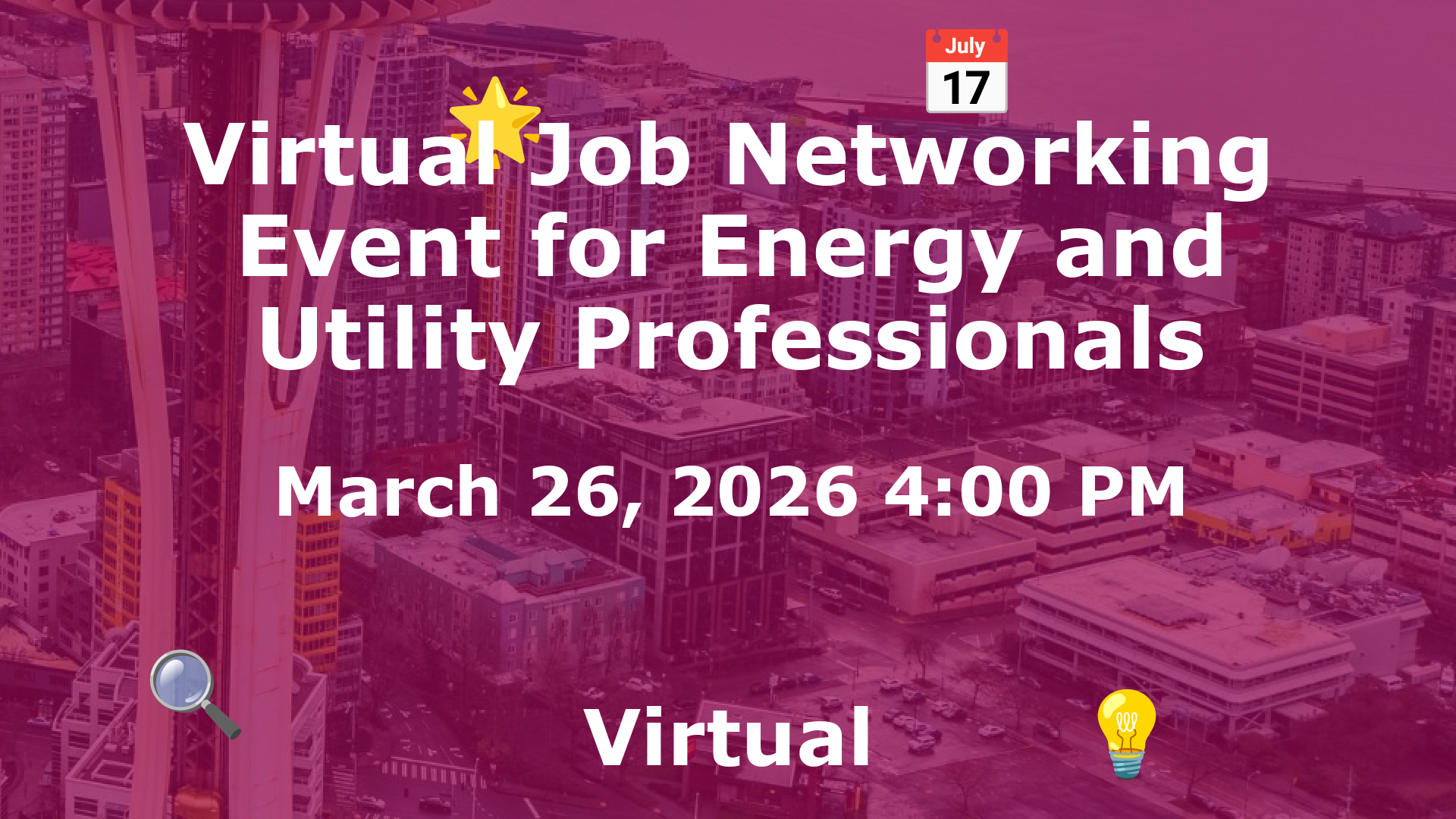 Virtual Job Networking Event for Energy and Utility Professionals event image